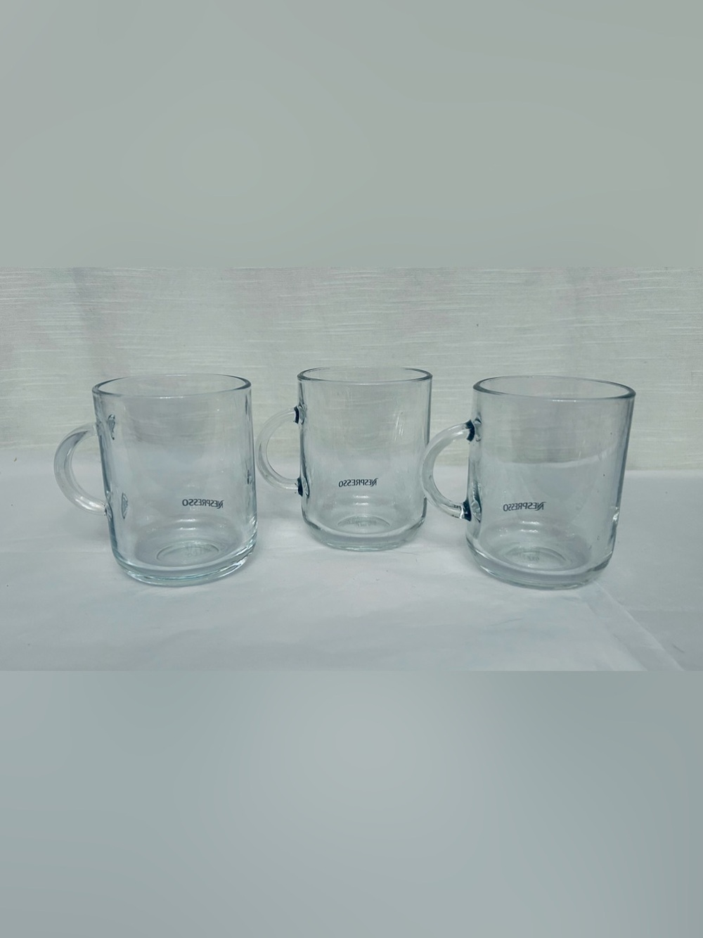 Nespresso Virtuo Clear Glass Mugs by Konstantin Grcic with Black Logo (Set of 3) - Picture 3 of 6